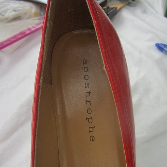 STYLISH APOSTROPHE RED PEEPTOE HEELED SHOES, PAYTON 41477, 8.5M - Picture 3 of 7